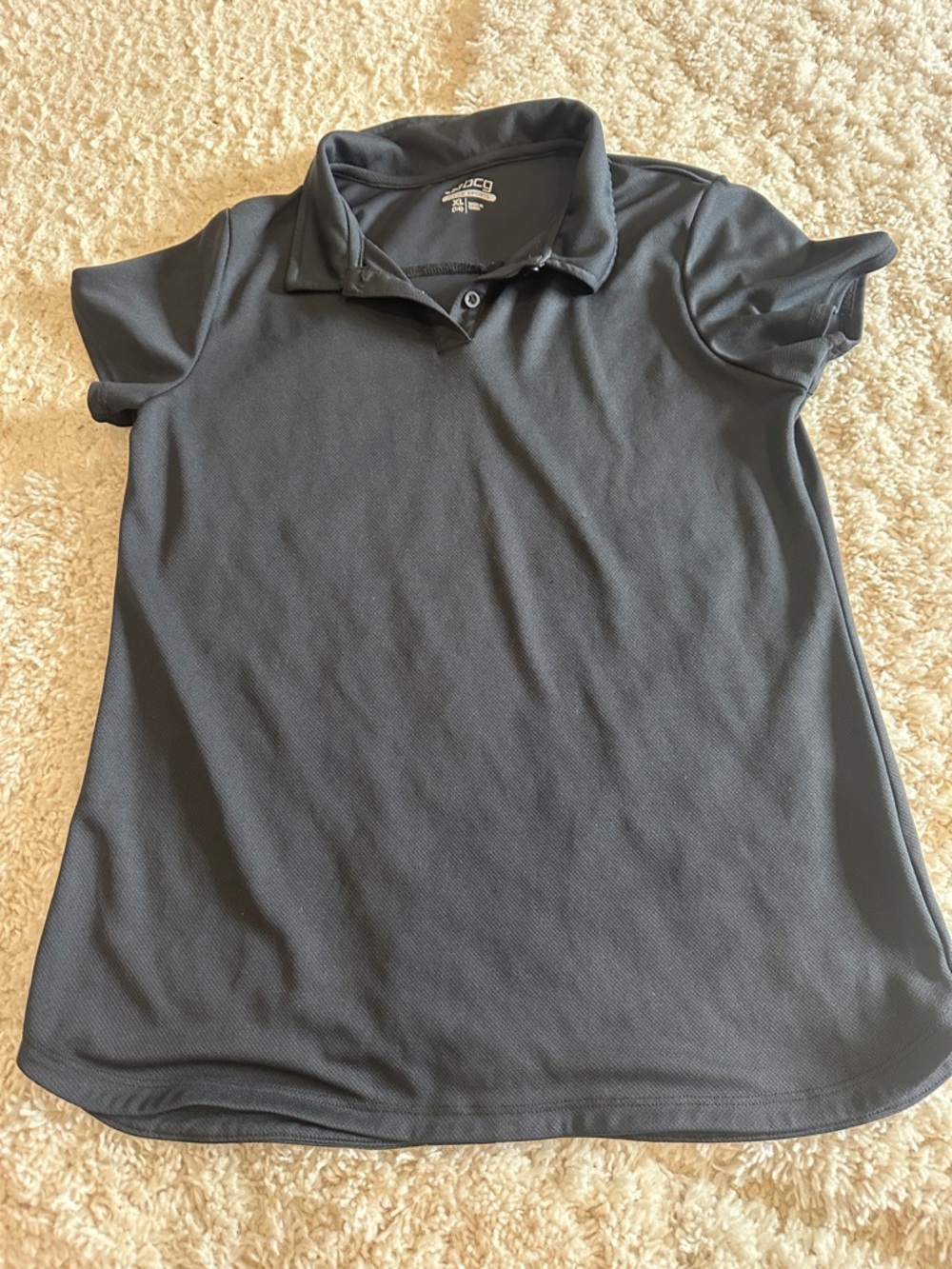 Black Boys Polo Top - Performance Short Sleeve